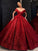 Off-the-Shoulder Ball Gown Sequins Ruffles Sleeveless Floor-Length Dresses