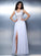 Sleeveless Applique Scoop A-Line/Princess Long Chiffon Dresses
