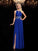 Sleeveless A-line/Princess Beading Jewel Long Chiffon Dresses