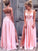 Ruched Straps Silk Floor-Length A-Line/Princess Sleeveless like Satin Dresses