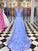 V-neck Satin Sleeveless A-Line/Princess Flower Hand-Made Sweep/Brush Train Dresses