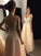 V-neck Sleeveless Floor-Length A-Line/Princess Applique Tulle Dresses