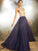 Beading Straps A-Line/Princess Sleeveless Chiffon Floor-Length Dresses