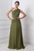 Sleeveless Long One-Shoulder A-Line/Princess Ruffles Chiffon Dresses