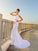 Long V-neck Beading Sheath/Column Chiffon Sleeveless Beach Wedding Dresses