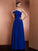Pleats Sleeveless A-Line/Princess One-Shoulder Long Chiffon Dresses