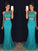 Sheath/Column Scoop Sleeveless Floor-Length Lace Dresses