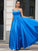Sweetheart Ruffles A-Line/Princess Satin Sleeveless Floor-Length Dresses