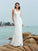 Chiffon Sleeveless Halter Pleats Long Sheath/Column Beach Wedding Dresses