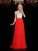 Scoop Beading Sleeveless A-Line/Princess Long Chiffon Dresses