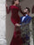 Long Sheath/Column Sleeves Floor-Length Jewel Ruffles Velvet Dresses