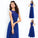 A-line/Princess Sleeveless Lace Scoop Long Chiffon Dresses