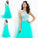 Scoop Sleeveless A-line/Princess Lace Long Net Dresses