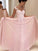 Floor-Length Sleeveless A-Line/Princess Sweetheart Applique Tulle Dresses