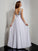 Sleeveless Rhinestone A-Line/Princess V-neck Long Chiffon Dresses