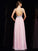 V-neck A-Line/Princess Sleeveless Beading Long Chiffon Dresses