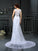 High Sleeveless Long Lace Sheath/Column Neck Lace Wedding Dresses