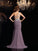 Sleeveless One-Shoulder Rhinestone Trumpet/Mermaid Long Chiffon Dresses
