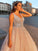 Tulle Ball Gown Beading V-neck Sleeveless Floor-Length Dresses