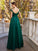 Off-the-Shoulder Sleeveless A-Line/Princess Sequin Satin Floor-Length Dresses