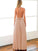 Sleeveless Halter A-Line/Princess Floor-Length Chiffon Dresses