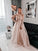 Sleeves Long Tulle A-Line/Princess Applique Floor-Length Scoop Dresses