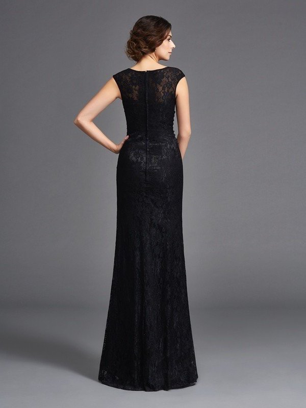 Lace of Scoop Mother Sheath/Column Sleeveless Beading Long the Bride Dresses