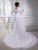 Trumpet/Mermaid Beading Chiffon V-neck Long Wedding Dresses