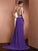 One-Shoulder Sleeveless Beading A-Line/Princess Long Chiffon Dresses