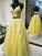 Applique Sleeveless Tulle Floor-Length V-neck A-Line/Princess Two Piece Dresses