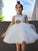Knee-Length Tulle Lace A-Line/Princess Scoop Sleeveless Flower Girl Dresses
