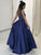 A-Line/Princess Sleeveless V-neck Floor-Length Taffeta Dresses