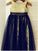 Sleeveless Scoop Tea-Length A-line/Princess Sequin Tulle Flower Girl Dresses