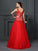 Long Ball Sleeveless V-neck Lace Gown Lace Quinceanera Dresses