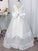 V-neck Sleeveless A-Line/Princess Lace Tulle Floor-Length Flower Girl Dresses
