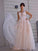 A-Line/Princess Scoop Tulle Applique Sleeveless Sweep/Brush Train Dresses