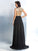 Rhinestone V-neck A-Line/Princess Sleeveless Long Chiffon Dresses
