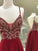 Straps Spaghetti Chiffon Sleeveless A-Line/Princess Floor-Length Beading Dresses