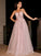 Applique Sleeveless A-Line/Princess Straps Spaghetti Tulle Floor-Length Dresses