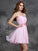 Ruched Sweetheart Sleeveless A-line/Princess Short Chiffon Dresses