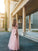 Long A-Line/Princess Tulle Applique Sleeves V-neck Floor-Length Dresses
