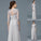 3/4 Mother Chiffon of Scoop Sleeves A-Line/Princess Ruffles Floor-Length the Bride Dresses