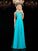 Lace Jewel A-Line/Princess Short Sleeves Long Chiffon Dresses