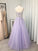 Tulle Beading V-neck A-Line/Princess Sleeveless Floor-Length Dresses