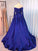 Ball Off-the-Shoulder Long Sleeves Beading Satin Gown Sweep/Brush Train Dresses