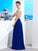 Sleeveless Scoop Floor-Length A-Line/Princess Crystal Chiffon Dresses
