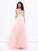 Sleeveless Jewel Beading A-line/Princess Long Chiffon Dresses