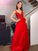 V-neck Floor-Length A-Line/Princess Applique Sleeveless Tulle Dresses