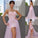 Hand-Made Sleeveless A-Line/Princess Flower Sweetheart Tulle Sweep/Brush Train Dresses