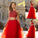 Beading Tulle Straps Floor-Length Sleeveless A-Line/Princess Spaghetti Two Piece Dresses